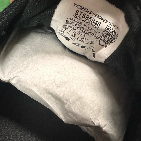 NWT Sperry Women's Size 11 Black Pier Wave Canvas Sneaker - Picture 7 of 7